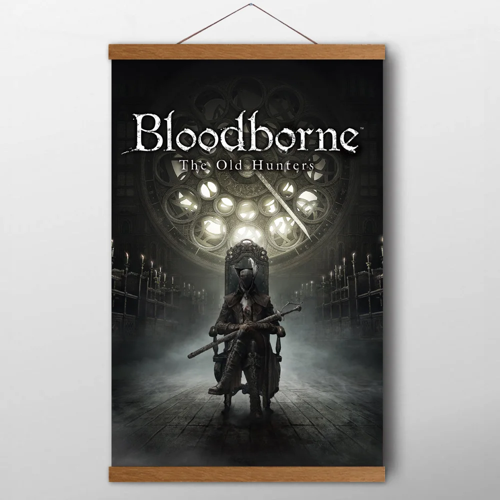 Bloodborne Game Wall Art Posters Canvas Prints Solid wood Scroll Paintings For Living Room Decor | Дом и сад
