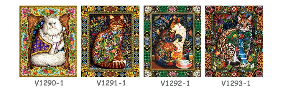 EverShine, кошка, животное, алмазная вышивка, наборы для рисования, 3D, полная квадратная Алмазная мозаика, узор, стразы, декор для стен, искусство