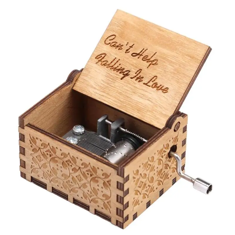 Ручная резьба по дереву романтичная музыкальная шкатулка тема подарки на день