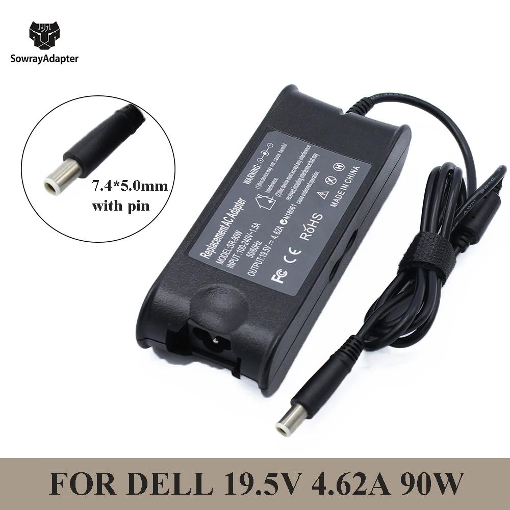19 5 V 4.62A 90 Вт 7 4*5 0 мм AC адаптер ноутбука Зарядное устройство для Dell E4300 E4310 E5400 E5410 E5420