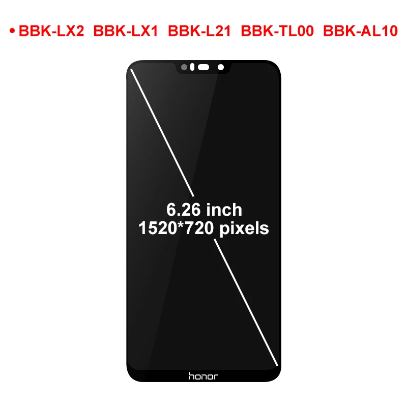 6 26 ''для Huawei Честь 8C ЖК-дисплей сенсорный экран дигитайзер Замена частей для