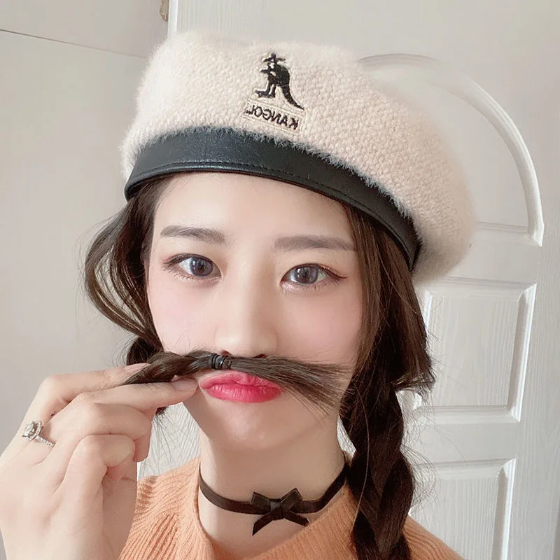 Женский берет кенгуру в стиле ретро Осень зима|Женские береты| |