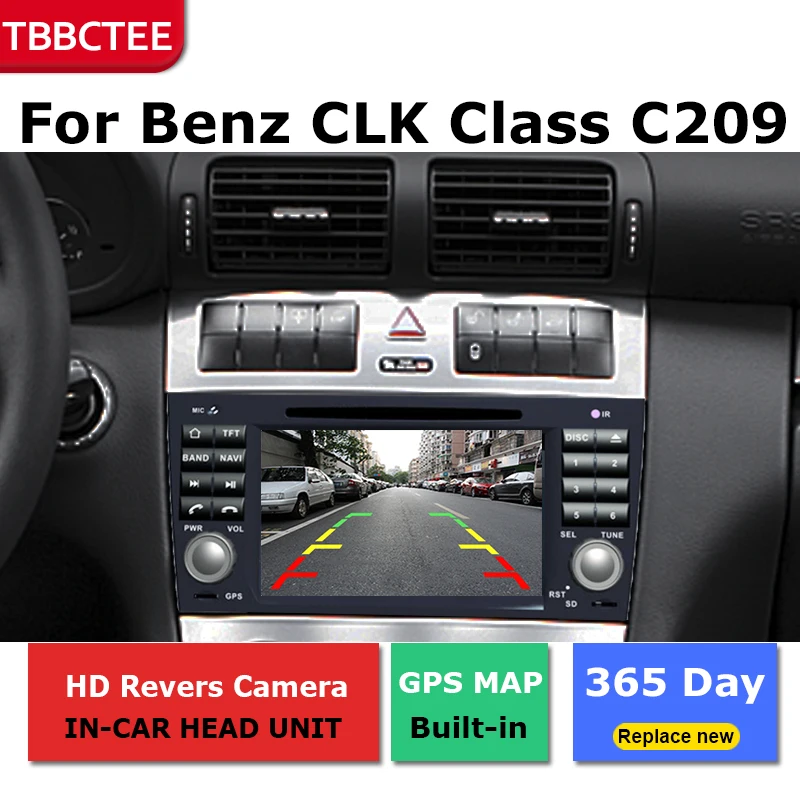 2Din для Mercedes Benz CLK Class C209 A209 2000 2010 автомобильный Android Радио мультимедийный плеер gps