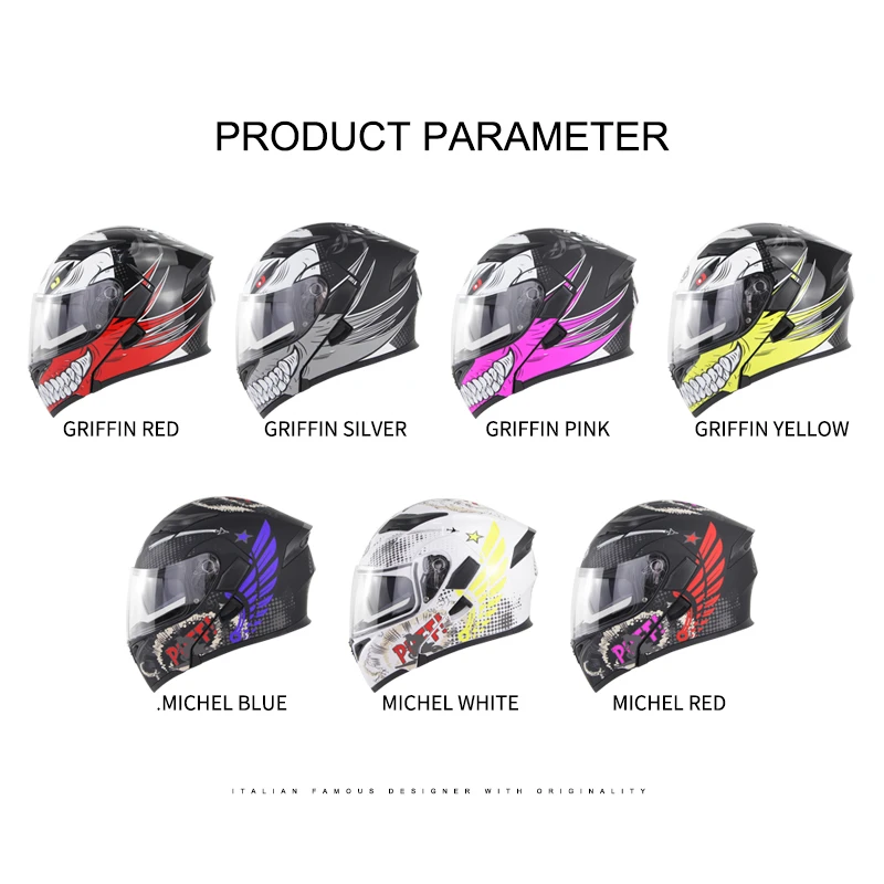 SOMAN мотоциклетный шлем модульный таможенный Монстр стиль откидной в горошек