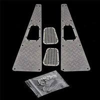 1 set stainless steel hood skid plate set for trx4 land rover defender w016 rc model car upgrade parts toy accessories