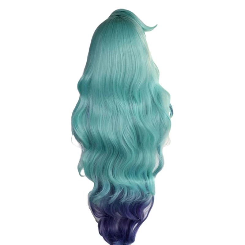 

LoL Seraphine Cosplay Wig KDA Cosplay Loose Wave Straight Green Mixed Blue Wigs Heat Resistant Synthetic Hair Game Role Play