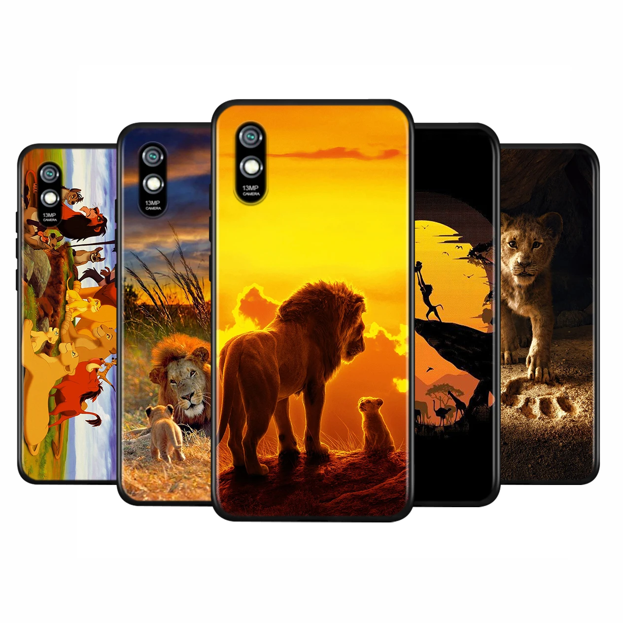 

Black Cover The Lion King for Xiaomi Redmi 10X 5G 9 9A 9C 8 8A 7 6 5 4X K20 Pro 7A 6A S2 5A GO Phone Case