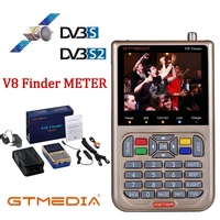 gtmedia v8 finder meter dvb ss2s2x hd 1080p digital receptor tv signal receiver decoder location finder satellite tool lcd