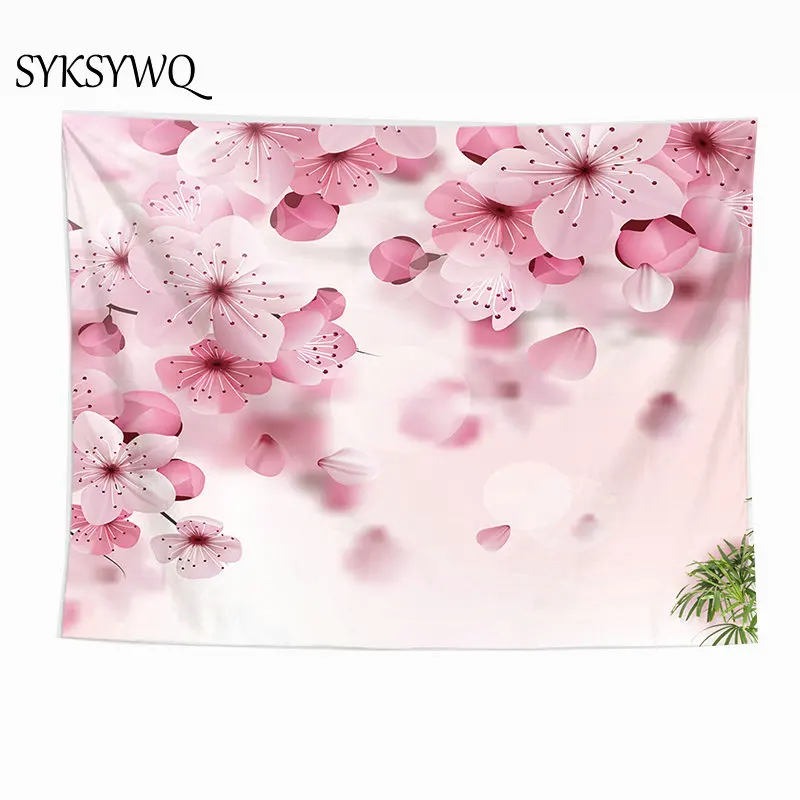 

pink flower tapestry wall carpet college dorm decor drop shipping blanket wall decor drop shipping