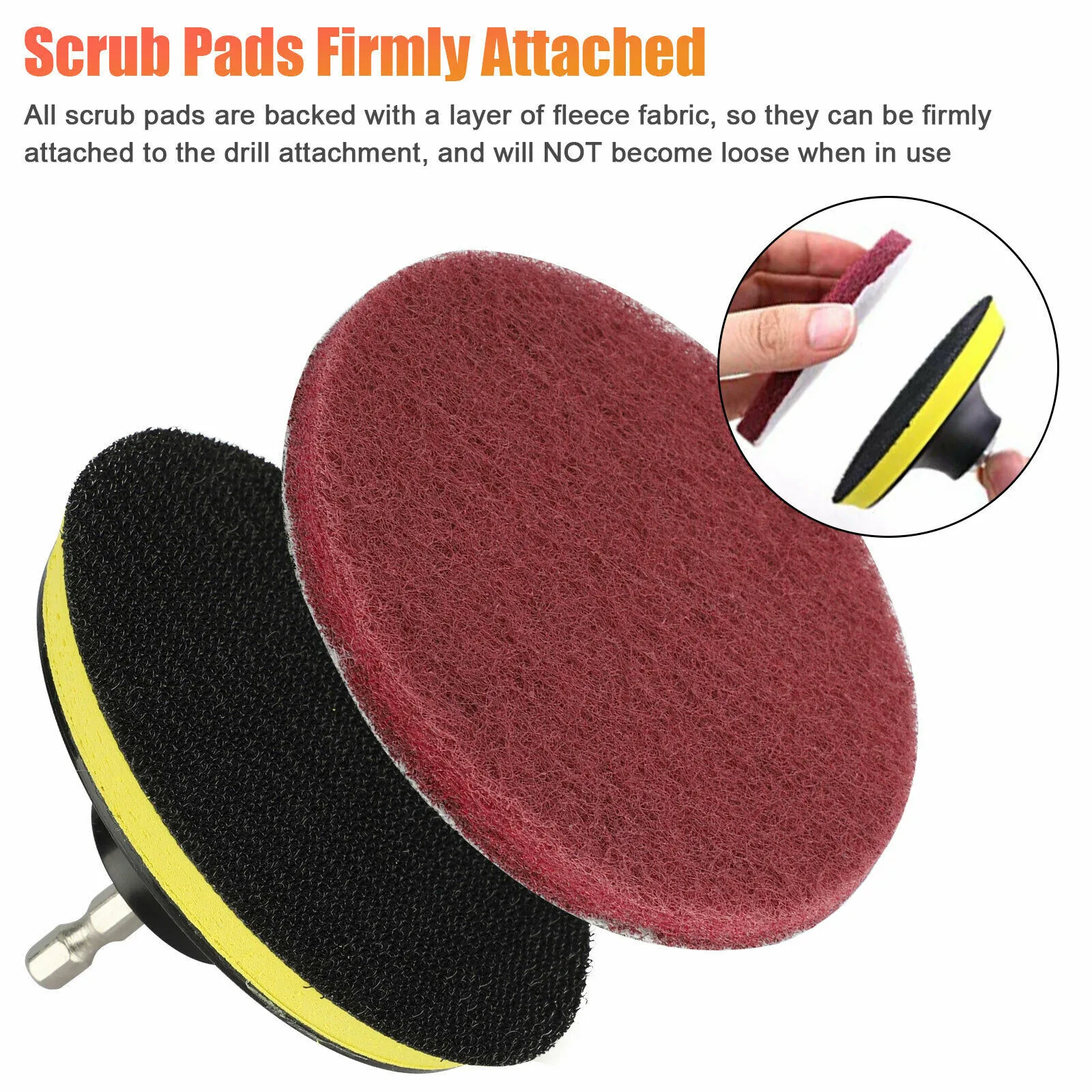 

Tub Scrubber Cleaning Kit 7Pcs Attachment Automotive Combo Polishing Scrub