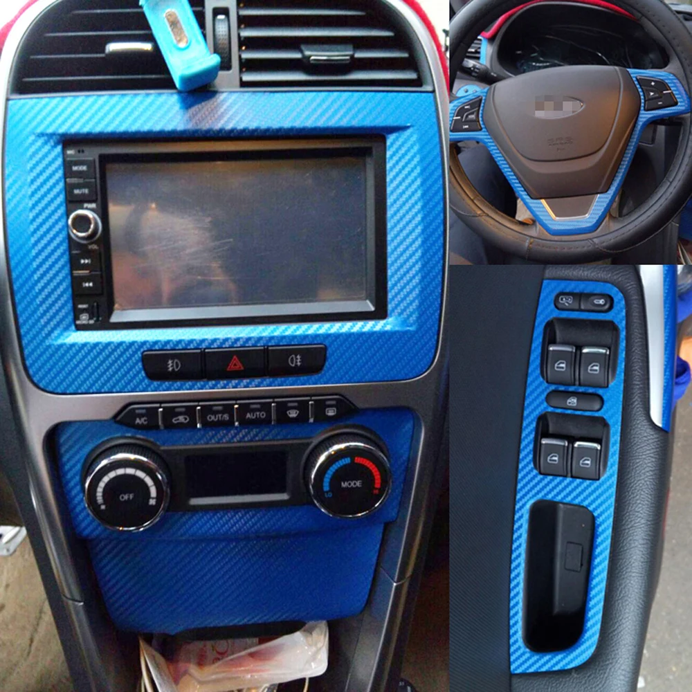Автомобильный Стайлинг 3D 5D из углеродного волокна автомобильная интерьерная