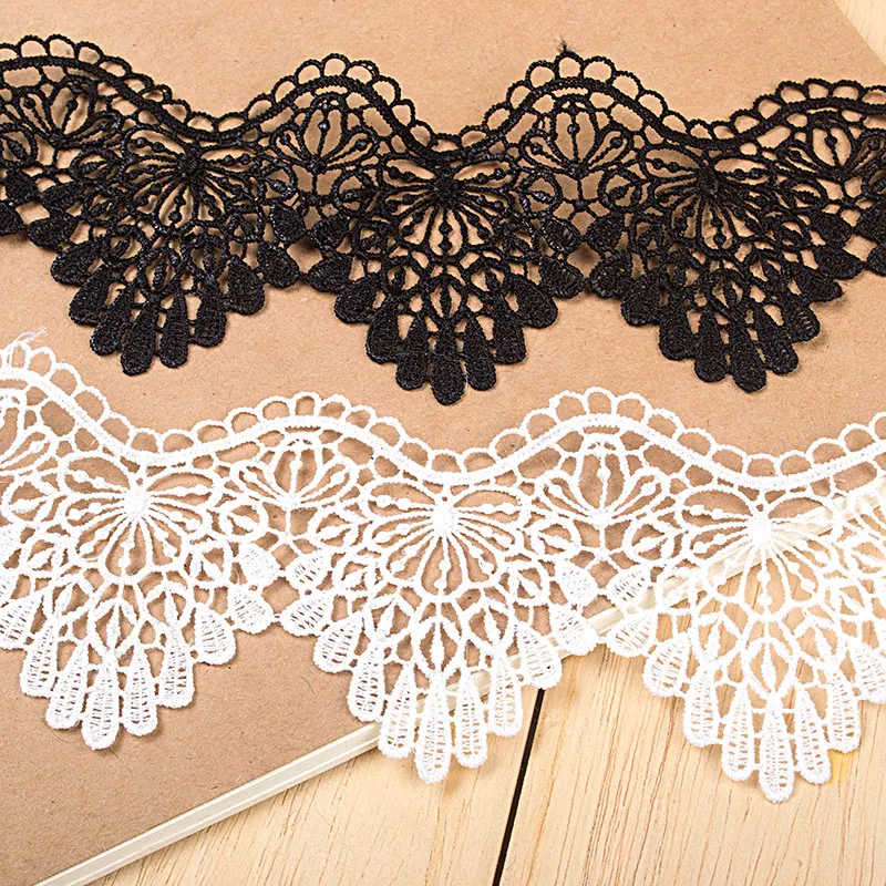 

High-quality 5.5cm wavy lace polyester lace embroidery Hot selling