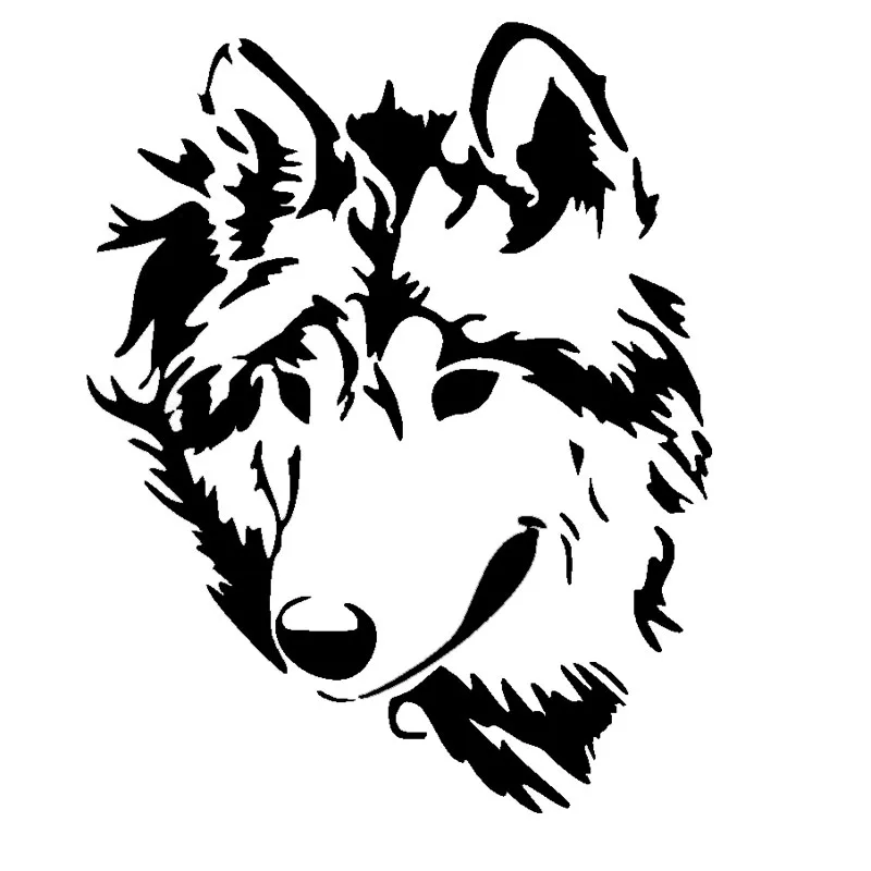 

Car Stickers Wolf Personality Car Stickers Fashion Accessories Decorative Glass Window Stickers Decals Black/white,16cm*13cm
