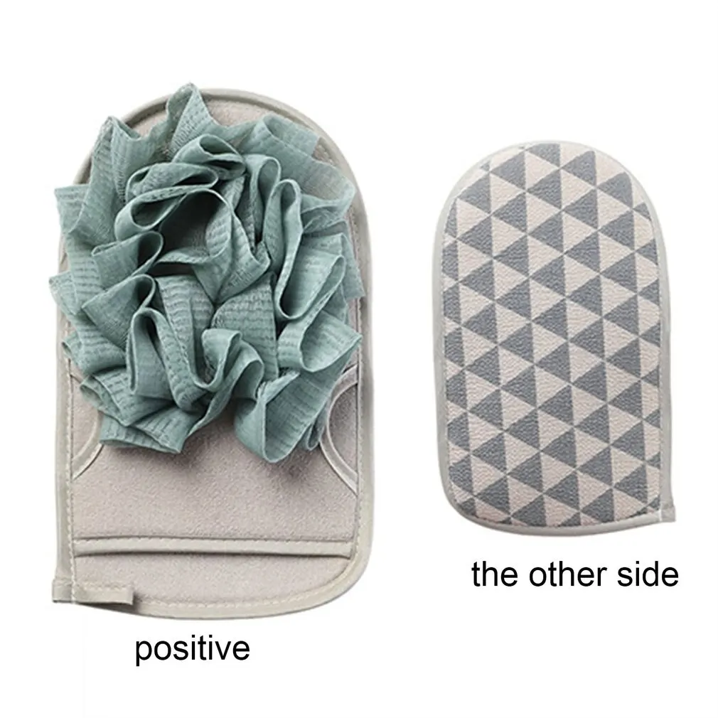 

1Pc Reusable Bath Glove Household Double-Sided Bath Supplies Mesh Sponge Creative Dull Polish Rubbing Towel Bathroom Tool