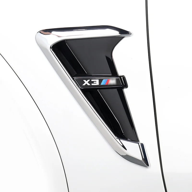 Для BMW X3 X4 G01 G02 G08 Shark Gills боковое крыло автомобиля 3D Строительные наклейки логотип