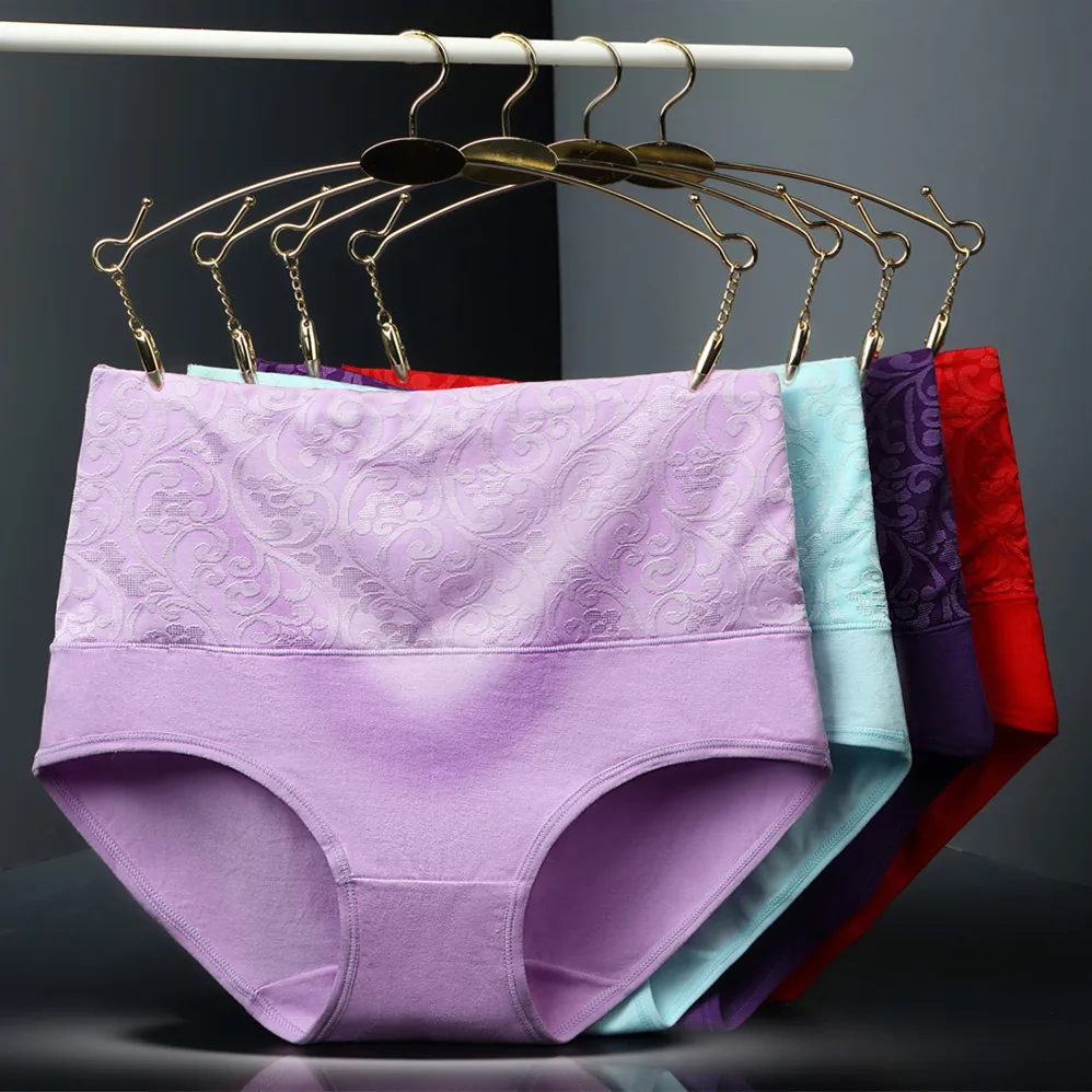 

Women High Waist Panties Sexy Women Underwear Soft Comfortable Cotton Briefs High Quality Panties Plus Size L-XXXL