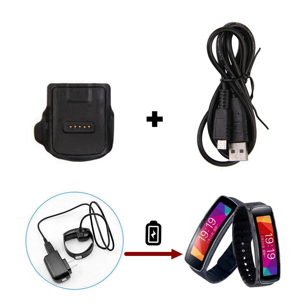 Зарядная док-станция для смарт-часов Samsung Gear Fit R350 с USB-кабелем | Электроника