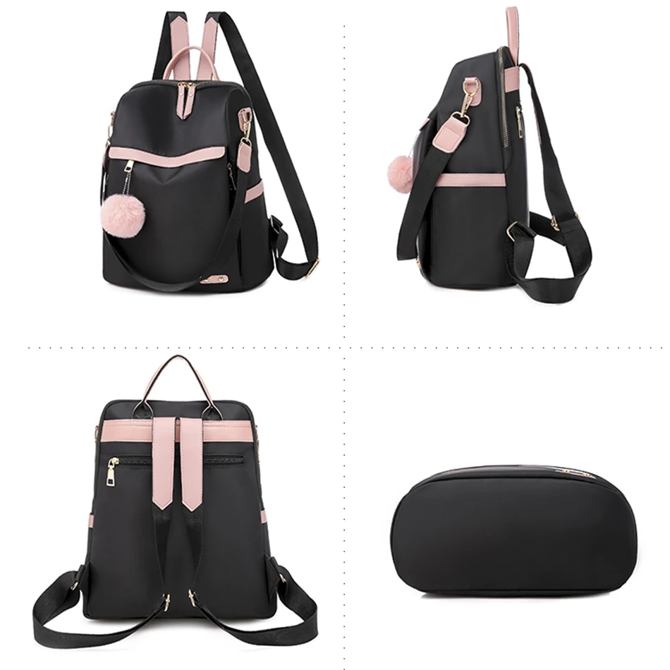 Повседневный женский рюкзак сплошной цвет женские сумки через плечо Модные