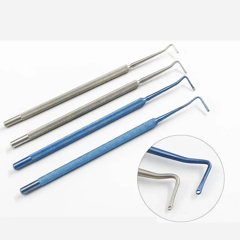 Офтальмологическое микроскопическое оборудование Крюк для страбизма Хирургические инструменты с отверстиями/без отверстий Офта.