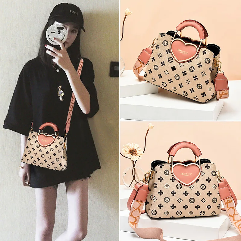 

Retro PU Leather Letter Printing Handbag for Women New Fashion Bags Ladies High Quality Crossbody Shoulder Bag