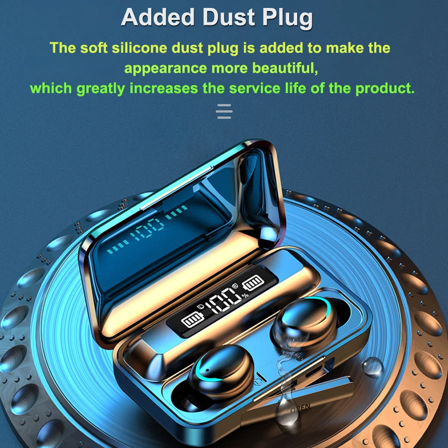 Wireless Headphone Bluetooth 5.0 Earphone TWS Earbuds With Digital Display Mic Charging Box Headset for Smartphone | Электроника