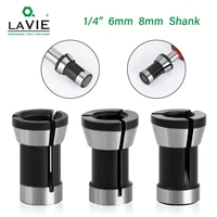 lavie 1pc 3pcs set collets 6 35mm 8mm 6mm collet chuck engraving trimming machine electric router milling cutter accessories