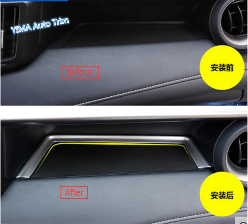 

Lapetus ABS Instrument Panel Storage Box Decoration Sticker Cover Trim 1 Pcs For TOYOTA RAV4 RAV 4 2016 2017 2018