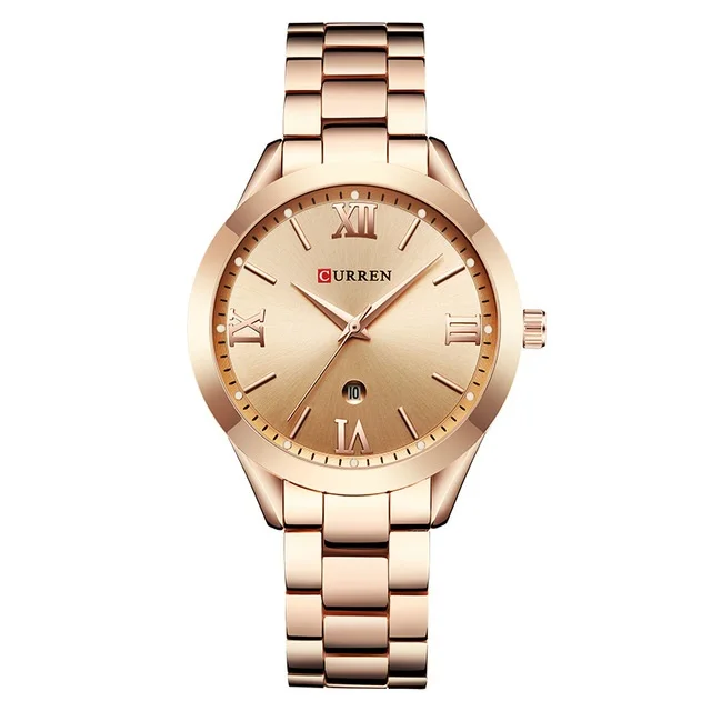

CURREN Fashion Luxury Casual Ladies Watch Calendar Analog Quartz Female Clock 3Bar Waterproof Alloy Popular Wristwatch Ladies