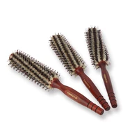 professional hair care brush in wooden handle wavy curly hair comb wooden round brush for women 3 szie
