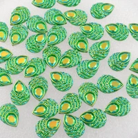 boliao 20pcs 1318 mm 0 510 71 in drop shape green color resin scrapbook clothesbagshats decoration rhinestone craft diy