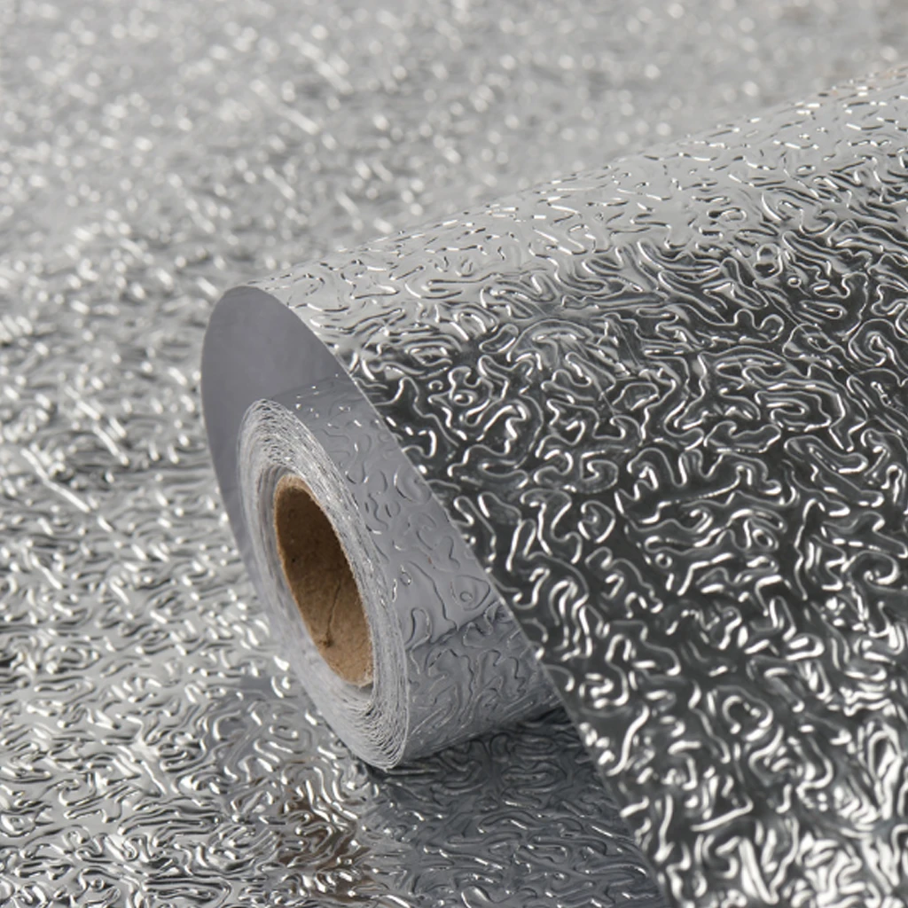 Маслостойкая кухонная наклейка водонепроницаемая алюминиевая фольга