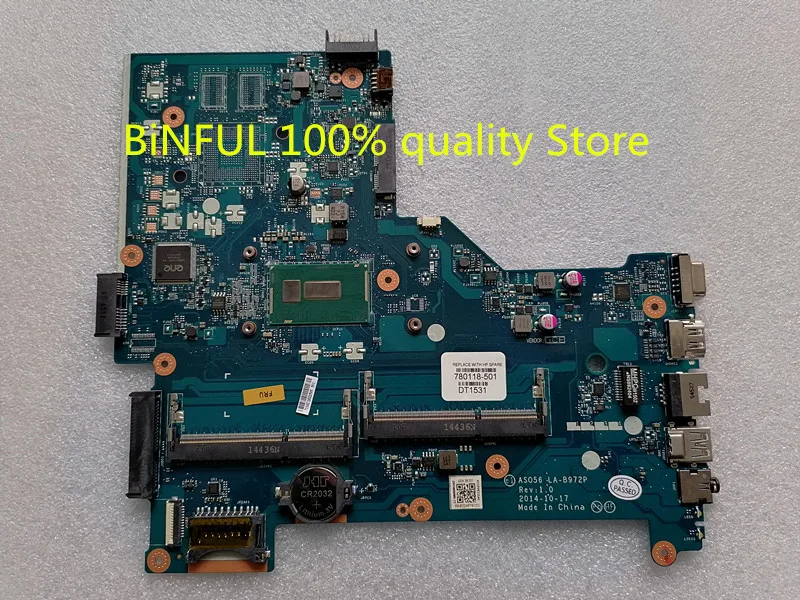 Материнская плата 780118 601 для ноутбука HP 15R 15 R210DX R 250 материнская SR23Y I5 5200U AS056 LA B972P 001