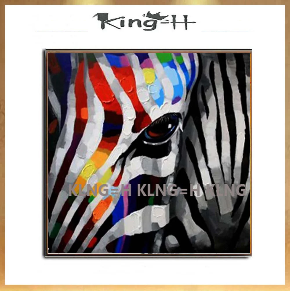 Абстрактная картина маслом для лошадей Настенная домашнего декора Современная