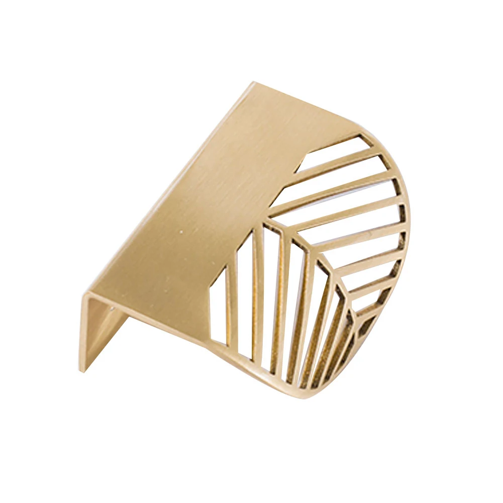 Лист Форма Латунь золотая для шкафа тянет мебельные ручки Кухня дверная ручка из