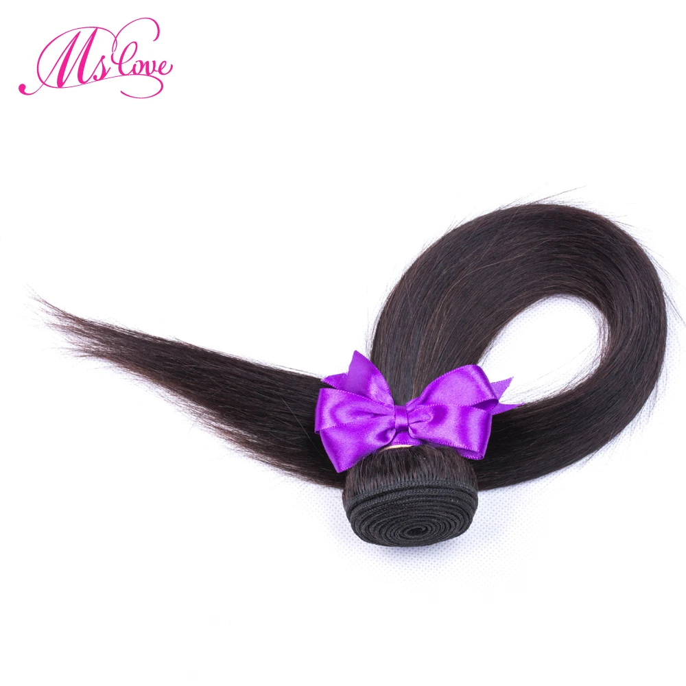 Human Hair Bundles With Closure Straight Hair 3 Bundles With Closure Brazilian Hair Weave Bundles 24 26 28 Inch Hair Ms Love