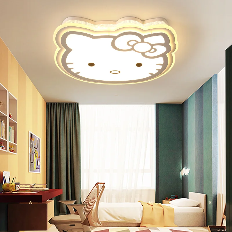 Pink Cartoon Cute Baby Girls Room Ceiling Light Princess Beautiful Kids Bedroom Ceiling Lamp Child Children Room Ceiling Light