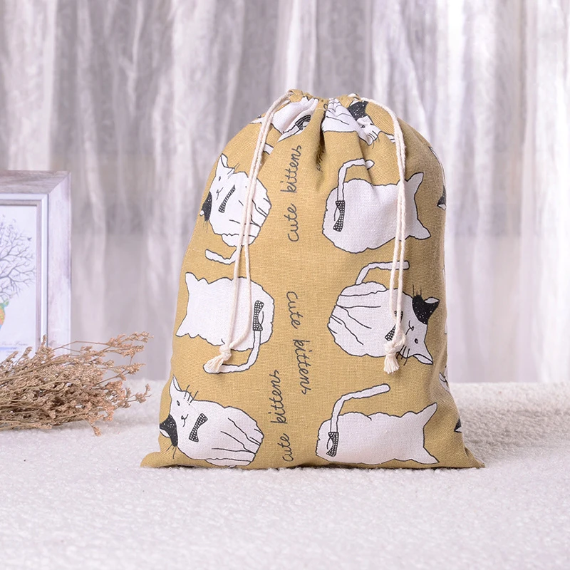 1 шт кактус лама альпака хлопковые на шнурке для хранения из хлопко льняной ткани