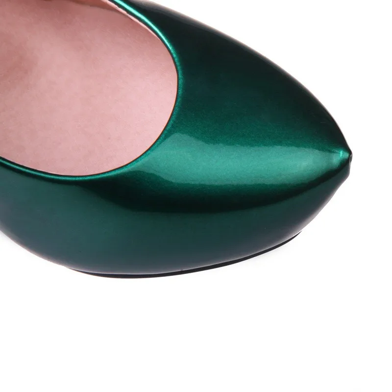 

Lloprost ke 2020 big size 33-43 summer high heels shoes woman thick heels pointed toe party shoes patent leather women pumps