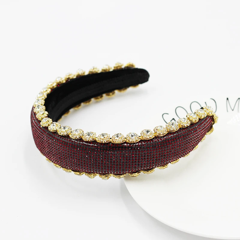 

Exaggerated retro rhinestone ladies headband Baroque fashion personality dance party street shooting sponge hair accessories 784