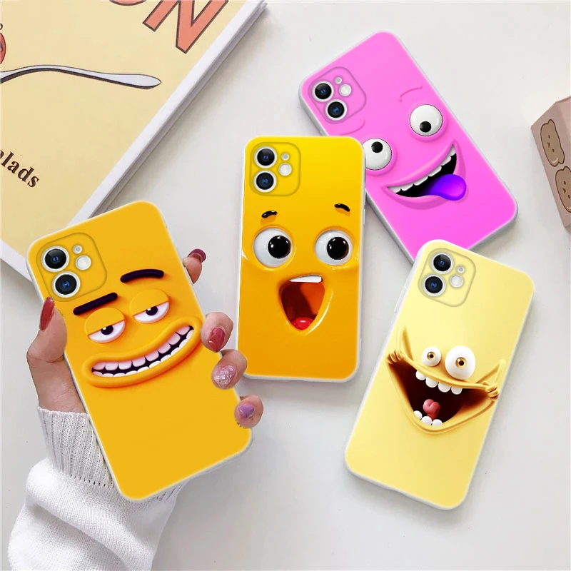 

Phone Cases For iPhone 12 11 Pro MAX Mini X XS XR 6 7 6S 8 Plus For Apple 12 11 Pro MAX SE 2020 Cute Smiley Face Coque Funda