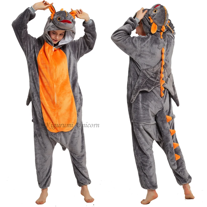 Кигуруми унисекс Фланелевая Пижама-Кигуруми для мальчиков единорог ночная фурия