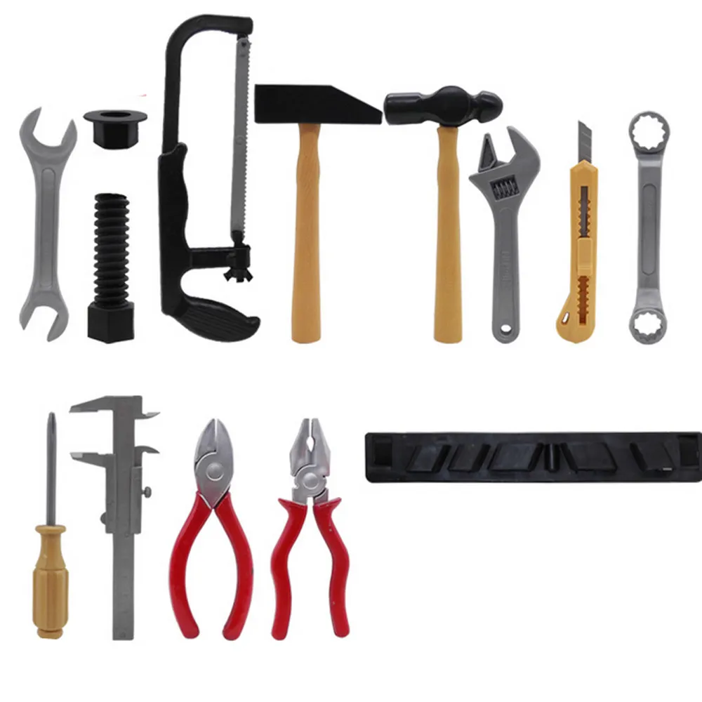 

1 X New Plastic Building Tool Kits Set Kids Diy Construction Educational Toys Children's simulation repair tool boy cosplay toy