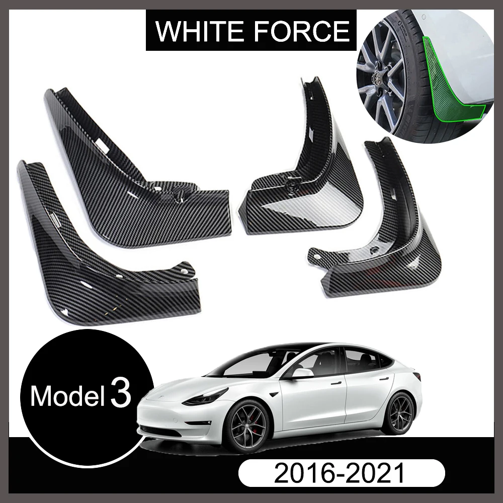 

Брызговик из углеродного волокна для Tesla Model 3 2016-2021, защита от грязи, переднее и заднее колесо, модель 3 2021, аксессуары