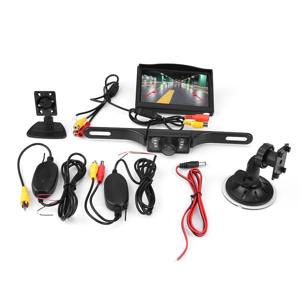 

5" Inch TFT LCD Monitor Car Wireless Reversing Backup Camera Rear View System Kit Available for VCD / DVD / GPS / camera