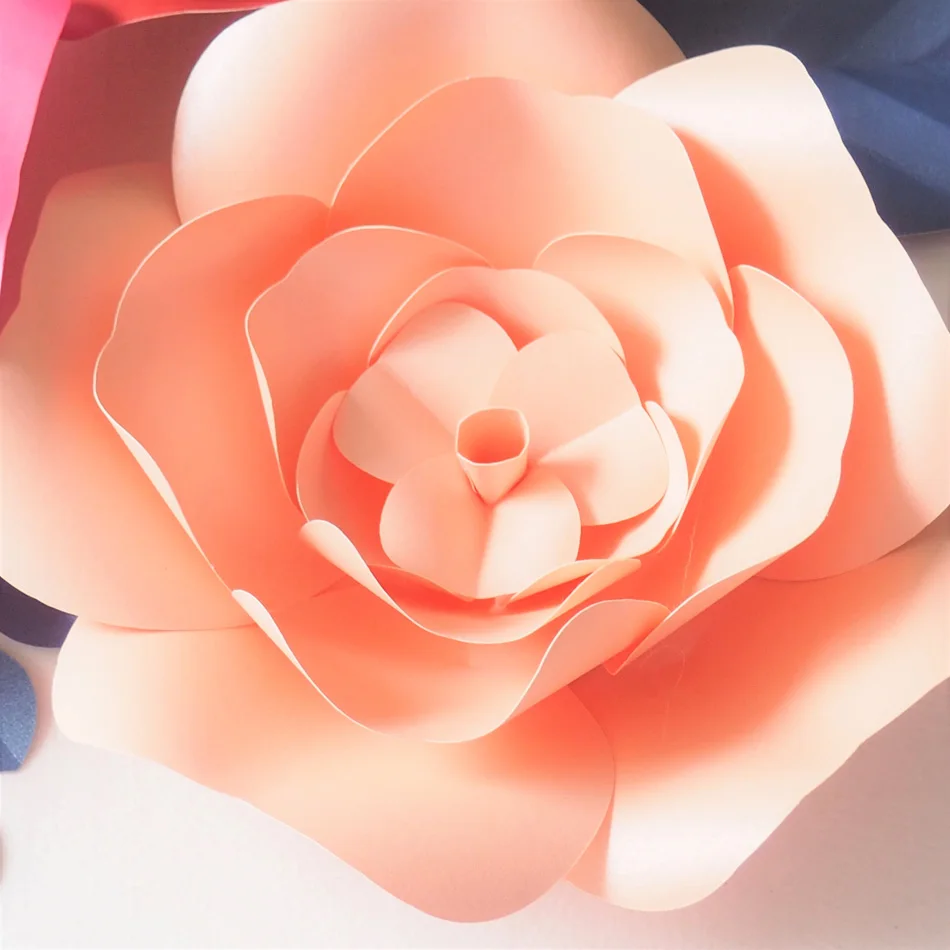 DIY Искусственные цветы гигантские бумажные 4 шт. из бумаги оставляют декор для