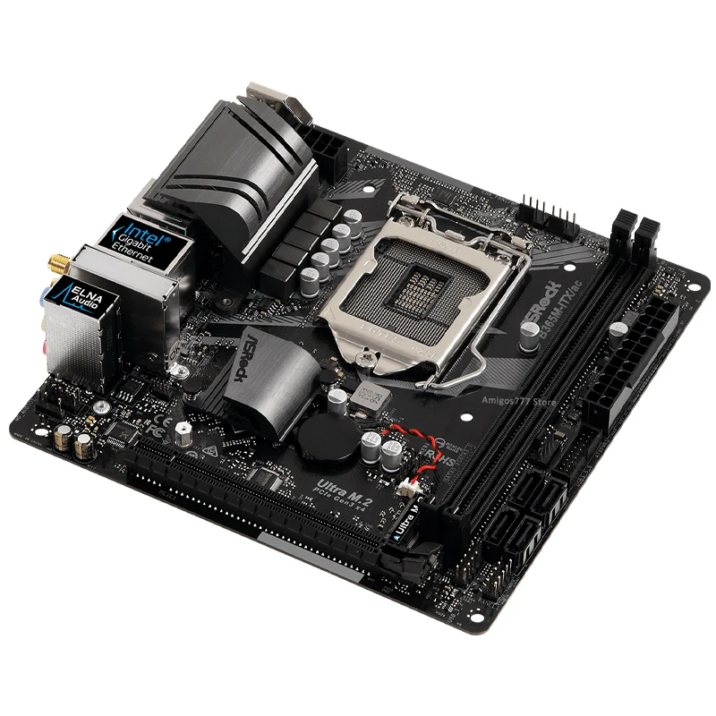 Материнская плата LGA 1151 ASRock B365M-ITX/ac DDR4 32GB PCI-E 3 0 M.2 оверлочный процессор Intel B365