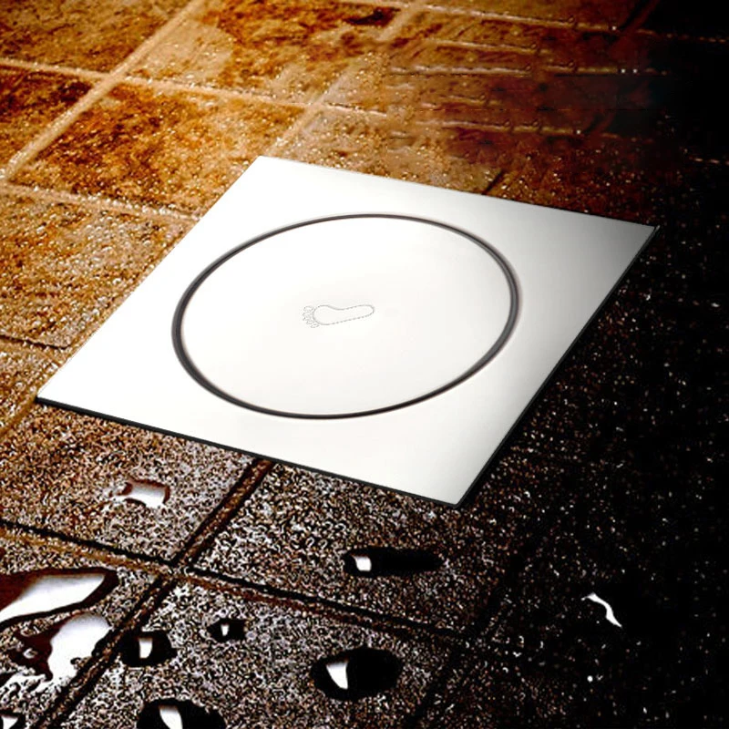 

Stainless Steel Round Pop Up Foot Floor Drain Bathroom Shower Waste Grates Strainer Toilet Balcony Water Antiodor Drains15x15cm