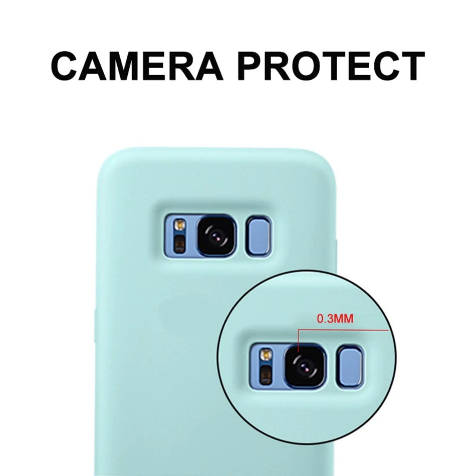 For Samsung Note 10 S10 S10E S9 S8 Plus Original Liquid Silicone Case Galaxy 9 Note8 Silky Rubber Soft Touch Cover |