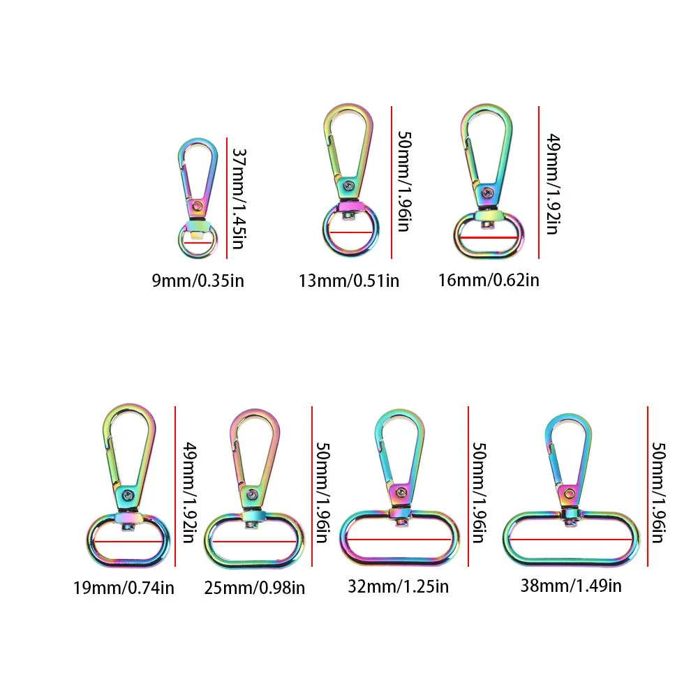 

5pcs Swivel Lobster Clasp Keychain Alloy Metal Clasps Hooks Handbag Straps Accessories DIY Jewelry Making Camping Outdoor Tools
