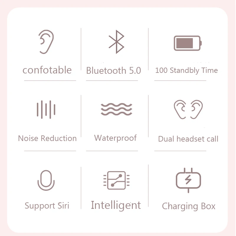 Мини портативные Bluetooth наушники Demon для Sony Xperia XZ4 XZ3 L3 беспроводные с зарядным